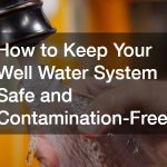 How to Keep Your Well Water System Safe and Contamination-Free